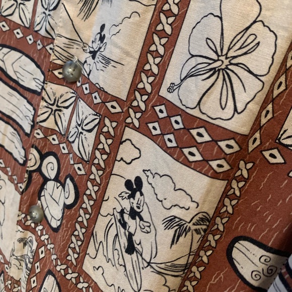 Disney Mickey Mouse Surfboard Hawaiian Shirt - Picture 3 of 5